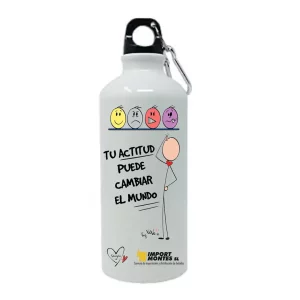 Botella Tu Actitud puede cambiar el Mundo